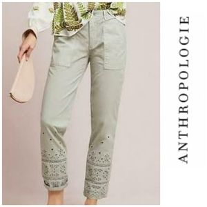 Anthropologie Eyelet Wanderer Utility Pant Size 27